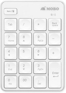 Mobo���{(Mobo)MOBOTenkeyPad���{�e���L�[�p�b�h20�L�[�p���^�O���t�L�[�s�b�`19mm(�z���C�g/�V���o�[)AM-NPB20-SW