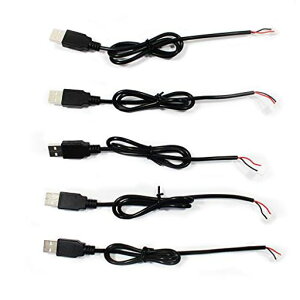 VSDISPLAY USB �P�[�u�� 5V DC�d�������P�[�u�� ����50cm 5�{ (USB-PH2.0)