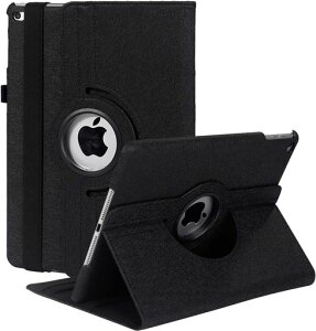 iPad 9.7 2018 2017 / iPad Air 2 / iPad Air 1 �P�[�X iPad 9.7�C���`(��6�A5����)�y�� �蒠�^ 360�x��]�X�^���h �I�[�g�X���[�v�@�\ 3�i�K���߉\ �Œ�o���h �E���h�~�ϏՌ� �ϋv�� (��)