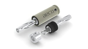 aeco Banana Plug ABP-1111S, 4pcs/1set, Silver Plating, Vacuum bag