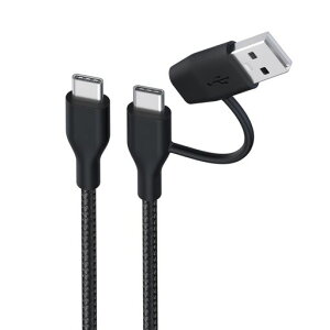 AcbandsUSBTypeC2in1P[u1.8m60WPDΉϋvґgP[uUSB-A+C&USB-CՂ}P[uyMacBook/ipadpro/Galaxy/iphone15X}z^ubg