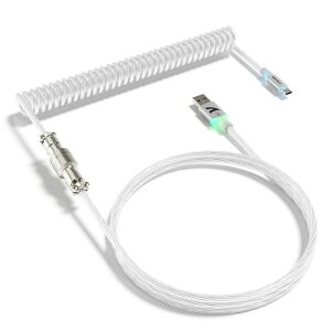 ATTACK SHARK C01ULTRA �L�[�{�[�h �R�C���P�[�u�� ���E�� �q��R�l�N�^�t�� RGB���C�g���� Type-C USB-A ���ϋv