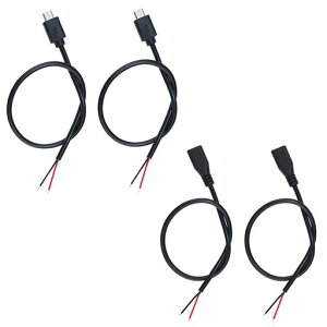 KSOPUERT4�{MicroUSB-�����I�[�v���G���h�P�[�u��12�C���`30cm5V2.1A22AWG2�R�A�d���s�O�e�[���C���e�[���P�[�u���R�[�hDIY�u���b�N1�t�B�[�g�I�X�v���O2�{&���X�v���O2�{