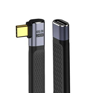 NFHK���pUSB4�����P�[�u��13cm�X�����t���b�g�I�X-���X40Gbps240W�d��8K@60Hz�r�f�INF-UC-040-0.13R