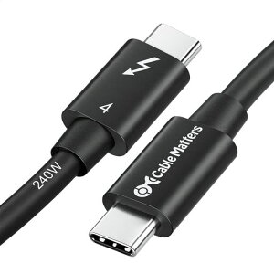 [Intel�F��]CableMatters40GbpsThunderbolt4�P�[�u��-1m�A8K@60Hz�E240W�[�d�A�T���_�[�{���g4�P�[�u���AUSB4/Thunderbolt3/