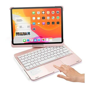 360�x��]iPadAir11�C���`(M4/M3/M2)�p�̃L�[�{�[�h�P�[�X�^�b�`�p�b�h�t��iPadAir��5/4����10.9�C���`iPadPro11��4/3/2/1����p�̃L�[�{�[�h�t���J�o�[��̌^�o�b�N���C�g�t��