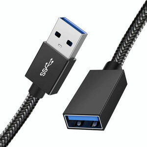 USB�����P�[�u��2mPopolier�yUSB3.1Gen1�z5Gbps�����f�[�^�]��USBA(�I�X)-A(���X)USB�����R�[�h�i�C�����҂ݐ����񂵂₷��(�u���b�N(A))