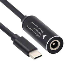 Cablecc3.5x1.3mm����DC�W���b�N-USB-CType-C�d���v���O�[�d�P�[�u��PD9V15V20V65W���b�v�g�b�v�d�b�p