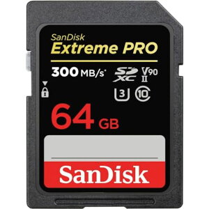 SanDisk64GBExtremePROSDXC�J�[�hSD�J�[�hV90�������[�J�[�h8K4K�t��HD�r�f�I�ő�300MB/�b�Ռ����x�h��X���h�~UHS-II�N���X10U3