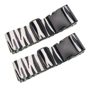 TeeoffLuggageStrapsSuitcaseBeltsוXgbvX[cP[XxggxobOANZT[߉\220CM(Zebra)
