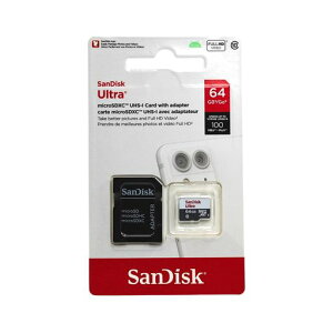 SanDiskUltra64GB100MB/sUHS-IClass10microSDXCCardSDSQUNR-064G-GN3MN
