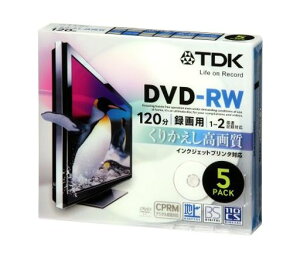 TDK�^��pDVD-RW�f�W�^�������^��Ή�(CPRM)�C���N�W�F�b�g�v�����^�Ή�1-2�{��5mm�X�����P�[�X5���p�b�NDRW120DPA5U