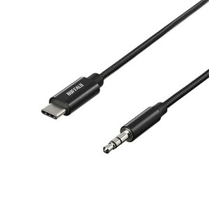 �o�b�t�@���[ AUX �P�[�u�� USB Type C to 3.5mm �I�[�f�B�I �ϊ� �n�C���] iPhone 17 / iPhone 17e �Ή� DAC���� ���ϋv �i�C���� 1m �u���b�N BSMPC3515BK