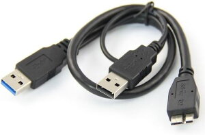 Y��microB�P�[�u�� �O�t��HDD SSD �f�[�^�]���Ƌ��d �d�͕s������ USB3.0+USB2.0+MicroB USB�P�[�u�� �^�C�vA�I�X �}�C�N��B�I�X