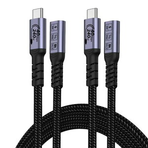 USBC������1M(2�{/240W/40Gbps/8K)�A240WUSB4.0�����}���[�d���A40Gbps�`���^�C�vC�I�X�o�X�A8K60Hz�r�f�I�f�B�X�v���C�AiPhone16/15/PSVR2�ɑΉ�
