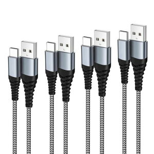 USBTypeC�P�[�u���y1m+1m+2m+2m4�{�Z�b�g�z�^�C�vc�P�[�u��usbc3A�}���[�d�X�}�z�����f�[�^�]���i�C�����҂�USB-AtoUSB-C�e��Ή�iPhone16/15