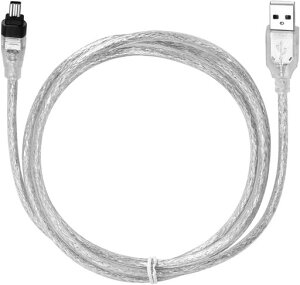 USB�I�X-FirewireIEEE13944�s���I�XiLink���p�I�ȃf�U�C���Ƒϋv��SonyDCR-TRV75EDV�A�_�v�^�[�p�����]����1.5m(���C�g�z���C�g)