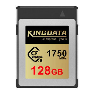 KINGDATA CFexpress Type B �J�[�h 128GB 8K/6K RAW ���� �B�e PCIe 3.0 NVMe �������[�J�[�h �Ɩ��p/�v���V���[�}�[���� �J�����Ή�