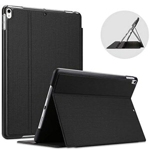 ProCaseiPadAir310.5�h/iPadPro10.5�h�ی�P�[�X(20192017)�c�Ɖ��ɃX�^���h�t�H���I�ϏՌ��X�}�[�g�J�o�[(�u���b�N)