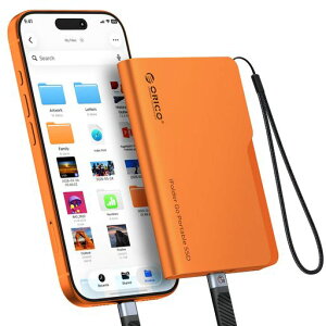 ORICO iFolder Go �O�t��SSD 1TB Type-C 5Gbps �����]�� iPhone 17/16 Pro Max�Ή� �A���~���� �t�@�C���t�H���_���݌v �|�[�^�u��SSD Windows/Mac�Ή� �^�u���b�g�EPC�E�X�}�z�p