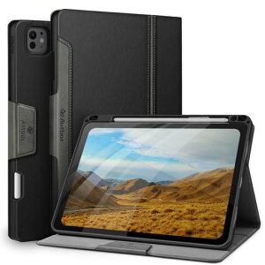 Antbox for iPad Pro 11�C���` �P�[�X M5 2025/M4 2024 ��p �y���V�� �z���_�[ Pencil Pro/USB-C���S�Ή� �Ђъ���h�~ �\�t�gPU���U�[ �}���`�X�^���h�@�\ �I�[�g�X���[�v (�u���b�N)