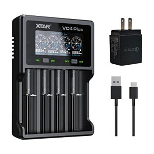 18650�}���[�d��XTAR VC4 Plus �ő�3A�[�d 14500 26650 21700���`�E���d�r�[�d�� 1.2V AA/AAA�P3 �P4 �j�b�P�����f�d�r�Ή� �o�b�e���e�ʑ���