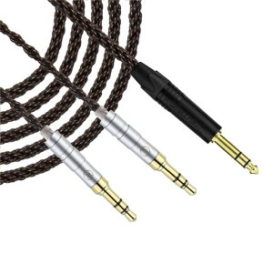 okcsc ZT8 �w�b�h�z���P�[�u�� ���[3.5mm �����P�[�u�� �C���z���E�w�b�h�z���p 8�c ���� Hifiman�p HE4XX�EHE-350�EHE1000�ɓK�� 6.35mm���E��d�����3.5mm�v���O(3��)x2