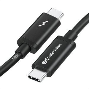 [Intel �F��] Cable Matters 20Gbps �A�N�e�B�u Thunderbolt 3 �P�[�u�� 2m �u���b�N