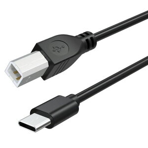 USB-B to USB-C �v�����^�[�P�[�u�� 2m �����f�[�^�]�� Epson EcoTank ET-4800 ET-2800 ET-2400 ET-2803 ET-2850 ET-15000 / WorkForce Pro WF-7840