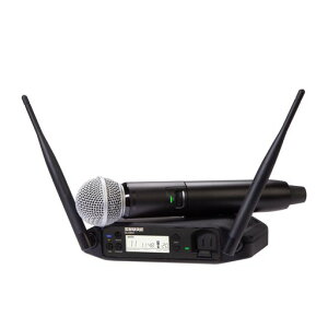 SHUREGLX-D24+/SM58�{�[�J���E���C�����X�V�X�e��SM58���C�����X�n���h�w���h�}�C�N�e�[�u���g�b�v�^��M�@�n���h�w���h�}�C�N�^���M�@�Z�b�g/2.4GHz�ȒP�E����ڑ�/�ő�17���ԘA���g�p/�ő�60m�c