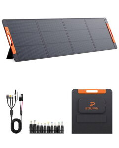 ZOUPW 220W �\�[���[�p�l�� N�^ 16BB 25%������ Type-C���ڏ[�d���� �X�}�z/�^�u���b�g�֋��d �܂肽���ݎ� IP67�h�� �e��|�[�^�u���d���ɑΉ� 5in1�ڑ��P�[�u���t�� �L�����v �Ԓ��� �h�ЃO�b�Y