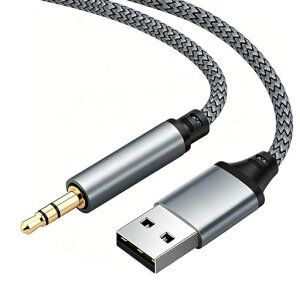 USB to 3.5mm �����ϊ��P�[�u�� 1m WUXIAOCSG DAC���� USB-A AUX �ϊ� aux �P�[�u�� �i�C�����҂� ���ϋv �w�b�h�z���E�X�s�[�J�[�Ή� PC Windows PS5�p �O���[
