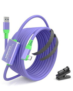 ZeroneTeck ���������NLink�P�[�u�� 5m 45W�}���[�d�E�����d��&�v�������v���C Quest3S/Quest3/Quest 2/Pico 4/Pico 4 Ultra �Ɍ݊���������܂� L���^�����N�P�[�u��, USB 3.0 ����