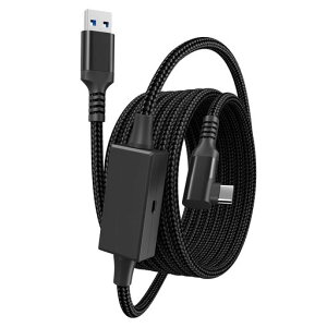 �y�[�d���Ȃ���V�ԁz�����N�P�[�u�� Quest 3s/3/2/1/Pro/Pico4�A�N�Z�T���ƌ݊��������� USB-A 3.0 & Type C �P�[�u�� �Q�[��PC/Steam VR�p�y�ʏ[�d�|�[�g�t�� 5Gbps�����f�[�^�]�� 60W�����[�d