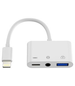 �Ή�iPhone�pLightning to 3.5mm�w�b�h�z���W���b�N�P�[�u��(3in1)OTG�A�_�v�^�[ USB�[�d AUX�h���O�� 14 13 12 11 Pro Max 7Plus �Ή�iPad�p�I�[�f�B�I �J�����J�[�h���[�_�[ �}�E�X