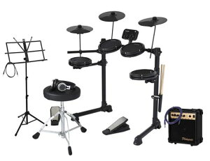 GrooveLab �O���[�����u �d�q�h���� HitSync ���b�V���p�b�h�d�l �u���b�N GLHS-01/BK �X�^�[�^�[�Z�b�g [�A���v�A�P�[�u��2�{�A���ʑ�A�h�����X�e�B�b�N�A�X�e�B�b�N�z���_�[�A�C�X�A�w�b�h�t�c