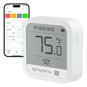 Qingping���p�����x�vS�AWi-Fi�l�b�g���[�N�ڑ��AQingpingIoT�Ń����[�g�ϑ��Ή��A�}���`�V�[���Ή��A�v�����x���̉��p�A�x��ʒm�𑗐M�A��e�ʏ[�d�\���`�E���d�r