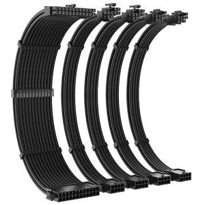 Xiatiaosann ATX PSU�P�[�u�������L�b�g�A�P�[�u���R�[���t���AATX�d���pPC�X���[�u�P�[�u���A1x8Pin(4+4) EPS/2x8Pin(6P+2P)/1x24Pin (�u���b�N)