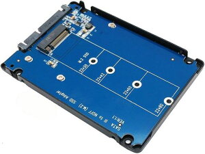 SATAM.2SSD�E�������2.5�C���`SATA�ϊ��A�_�v�^�[7mm�����M���ɃA���~���P�[�XSATAM.2SSD�̂ݑΉ�PCIeNVMeSSD��PCIeAHCI�Ή��s��