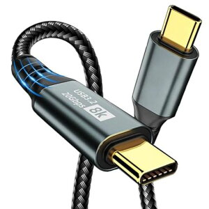 USB C �P�[�u�� 1M 8K/60Hz �f���o�́y20Gbps�����f�[�^�]�� 100W/5A�}���[�d PD�Ή��zUSB3.2 Gen2 Type-C �P�[�u���Ή� �����ϋv �i�C�����҂� iPhone17/ MacBook Pro/iPad