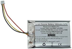 1800mAh3.7V�����p�o�b�e���[CorsairVOIDVoidPROVirtuosoRGBWirelessSEVoidRGBVOIDPRORGBSEHS75XBCorsairHs70SECorsair