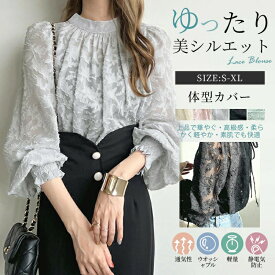 総レースブラウス レースブラウス シアーブラウス 花柄レースブラウス レーストップス トップス/首つまり ブラウス/結婚式 服 30代 40代/長袖プラウ 大人かわいい服 大人可愛い 大きいサイズ 秋物 トレンドレーストップス 上品見え 大人フェミニン