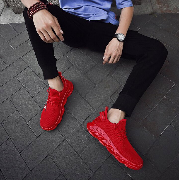 楽天市場 メンズ ローカット スニーカー 靴 メッシュ ランニング フィットネス ウォーキング 通気性 バッシュ バスケットシューズ ストリートファッション 赤 白 秋 冬 Fleuruneffe