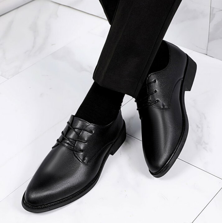 楽天市場 一人一足限定 メンズ ビジネスシューズ メンズシューズ プレーントゥ 合成革靴 無地 黒 ブラック 通勤 軽量 靴 秋 冬 Fleuruneffe