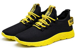 メンズ スニーカー ランニングシューズ フィットネス ウォーキング スポーツ カジュアル かっこいい 靴 レッド イエロー ブラック ホワイト 秋 冬 送料無料 1500円 ぽっきり