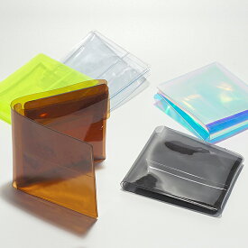 sugata コンビニエンスウォレット（フラット）二つ折り財布 PVC スリム 薄型 透明 小銭入れ カード入れ