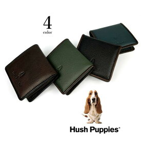 Hush Puppies(ハッシュパピー)ボックス型 小銭入れ コインケース コンパクト ミニ財布 背面ポケット付き ソフトレザー 牛革 本革(メンズ)hp-aa004