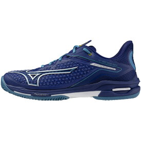 【オムニ・クレーコート】[ユニセックス]WAVE EXCEED TOUR6 OC / ウエーブエクシードツアー6 OC【MIZUNO ミズノ テニスシューズ】61GB247215(ブルー×ホワイト)