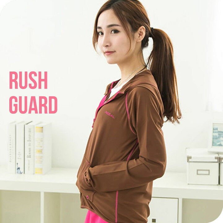 楽天市場 ラッシュガード レディース 長袖 指穴 紫外線対策 女性用 体型カバー 水着 パーカー 日焼け防止 フード 土日祝無休 スノーウェア専門店フライトアート