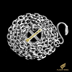 �y LA KEY �z�y���K�㗝�X�zSV Eagle Hook �� K18 Arrow Arabesque Wheel Chain / �C�[�O���t�b�N �� K18�A���[�t�������z�C�[���`�F�[�� (�׊p , ���p) 50cm�y�V�i�z